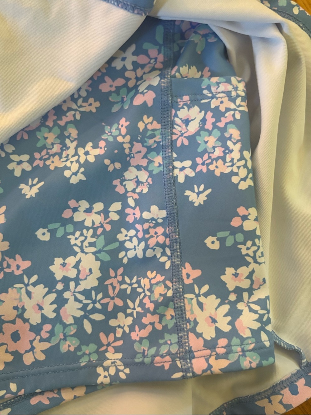 As Revival medium Floral Print Blue & Pink Crop Top and Skirt Set ALTRD STATE - Picture 4 of 4